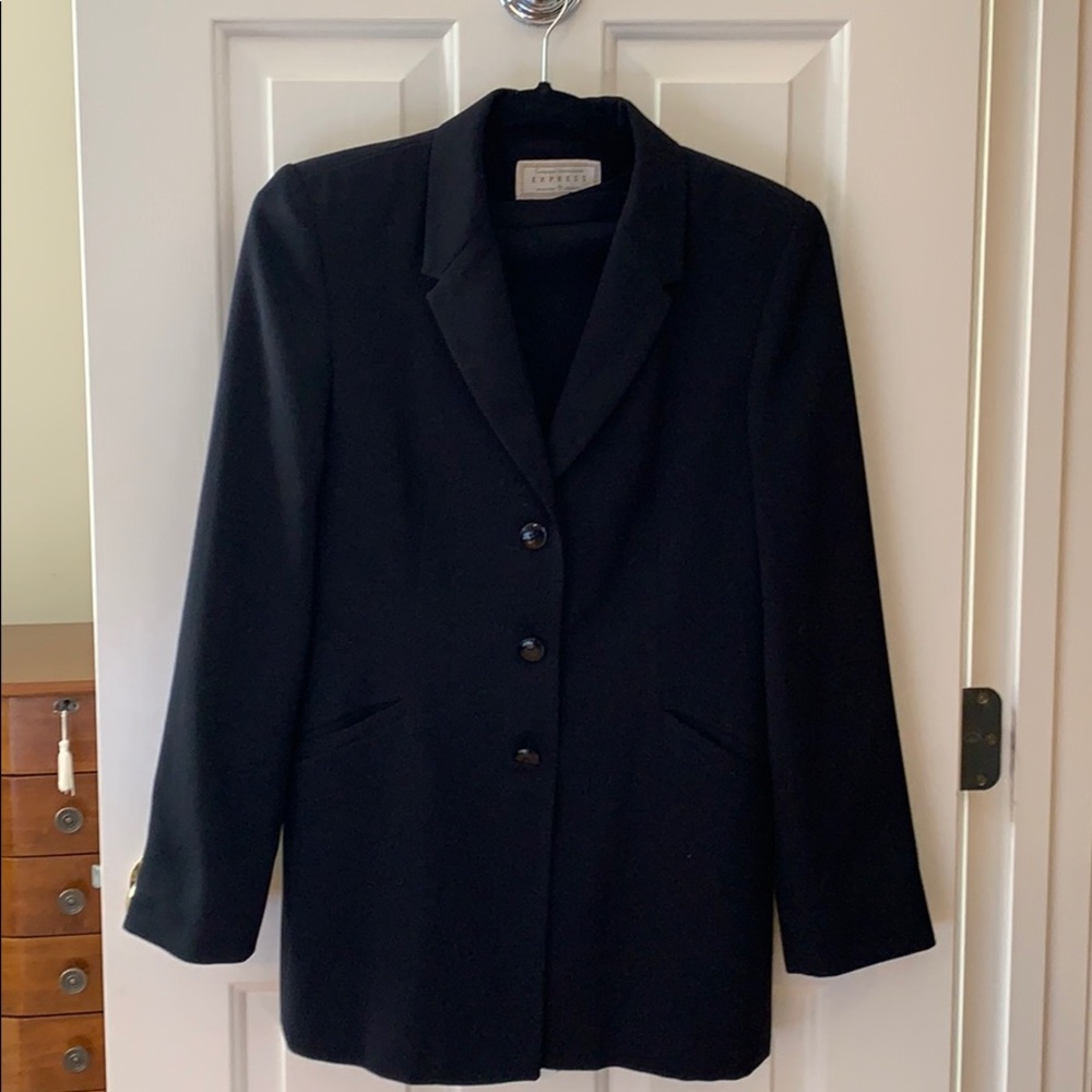 Express Black Suit Coat and Skirt